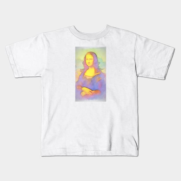 Gioconda - Mona Lisa instagram filters - modern Kids T-Shirt by Uwaki